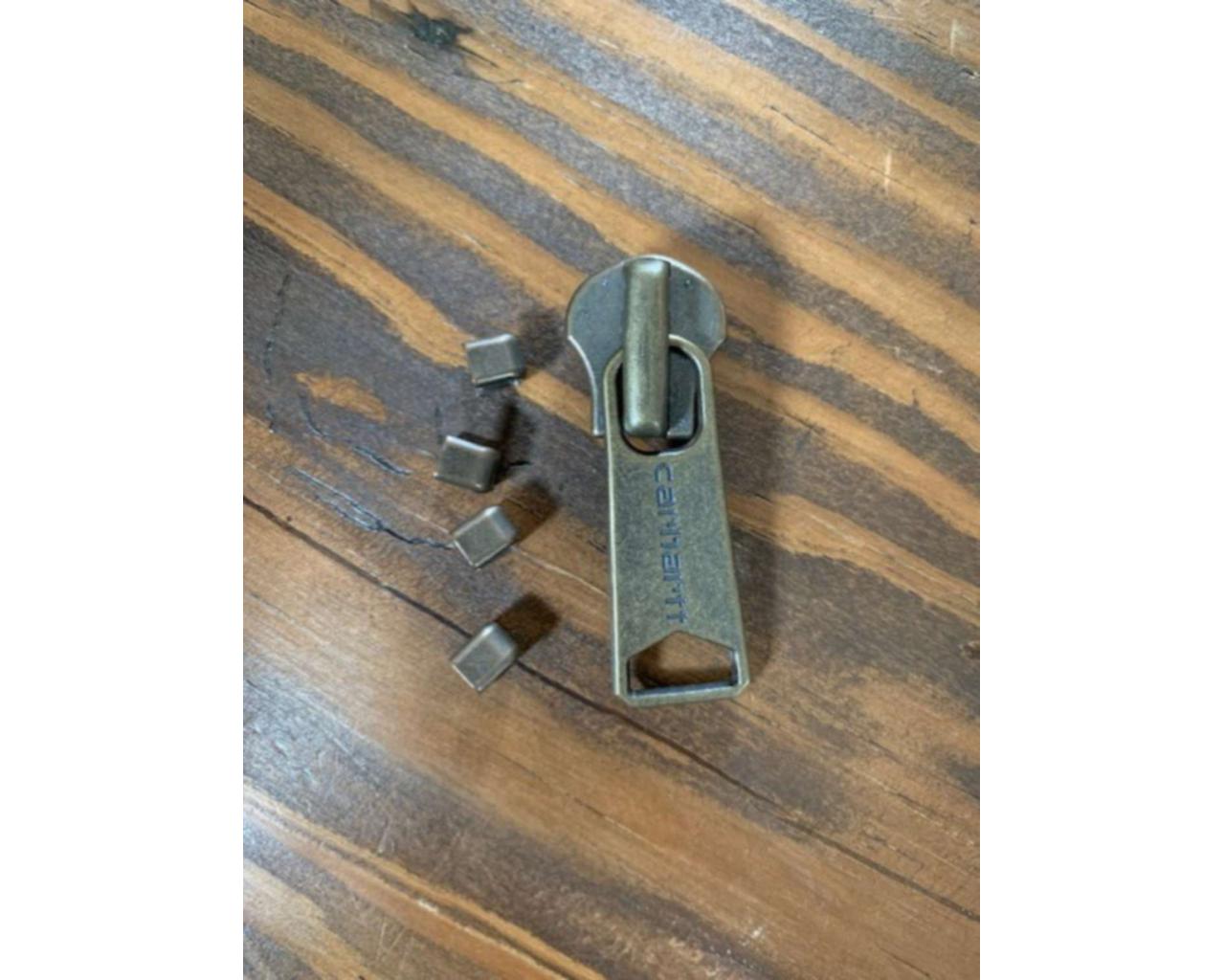 No10 Zipper Slider Repair Kit, Antique Brass