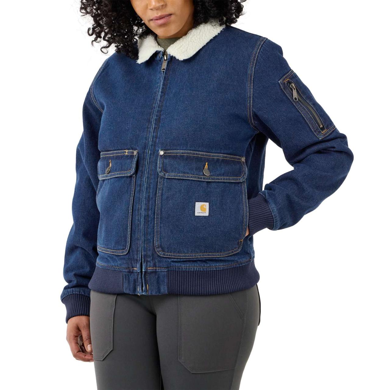 Relaxed Fit Denim Sherpa Lined Jacket, Beech