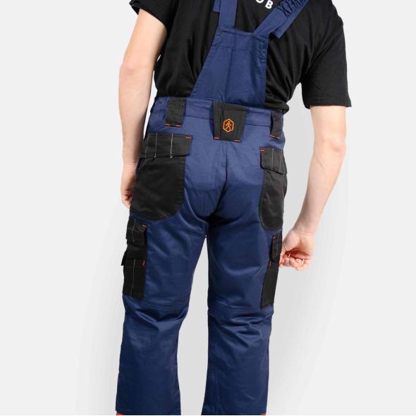 Delovne farmer hlače z naramnicami NORTH TECH modre