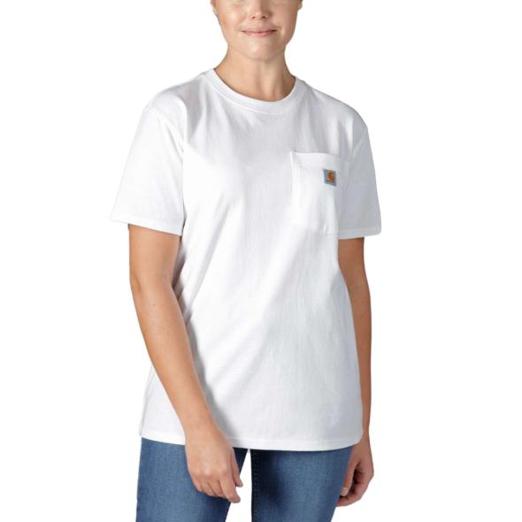 Ženska kratka majica K87 z žepom Carhartt