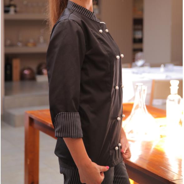 Ženska kuharska srajca ADRIATIC črna