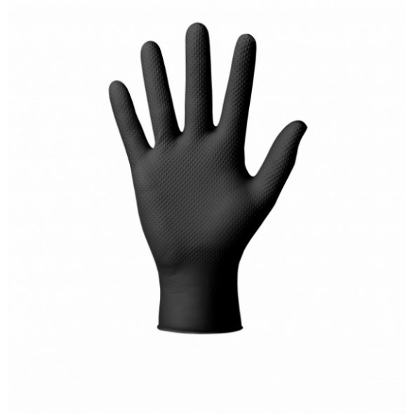 Nitrilne rokavice za enkratno uporabo GoGrip PRO, črne