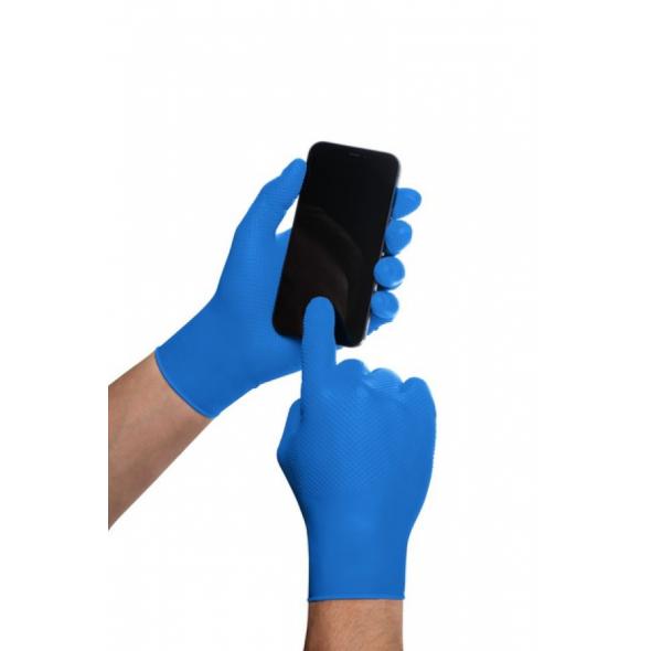 Nitrilne rokavice za enkratno uporabo GoGrip PRO, modre