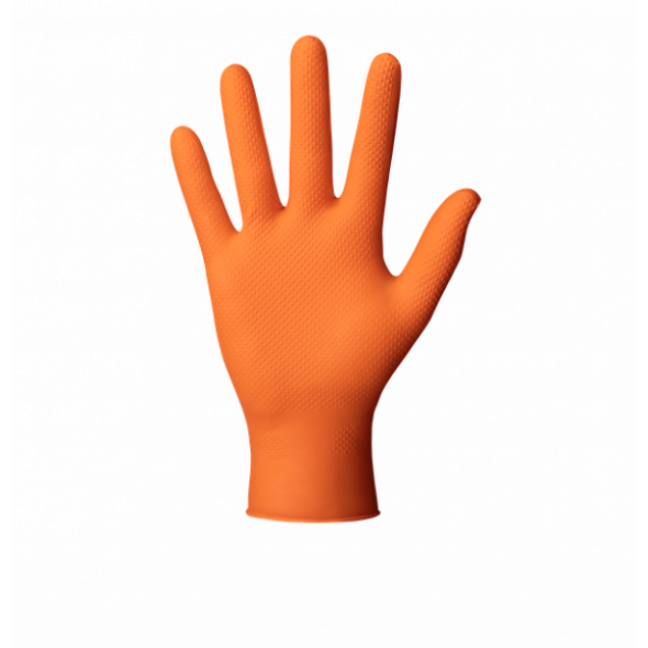 Nitrilne rokavice za enkratno uporabo GoGrip PRO, oranžne